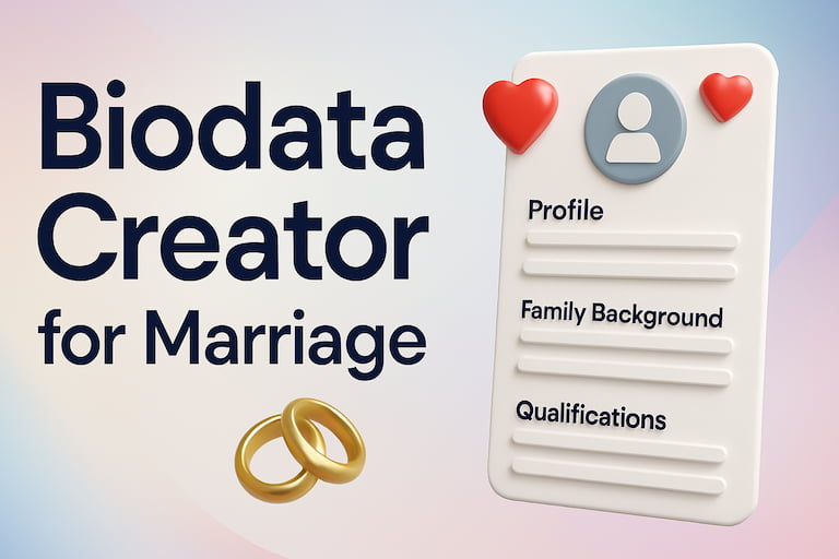 Biodata Creator for Marriage